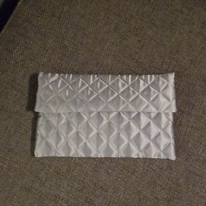 Grey Quilted Clutch